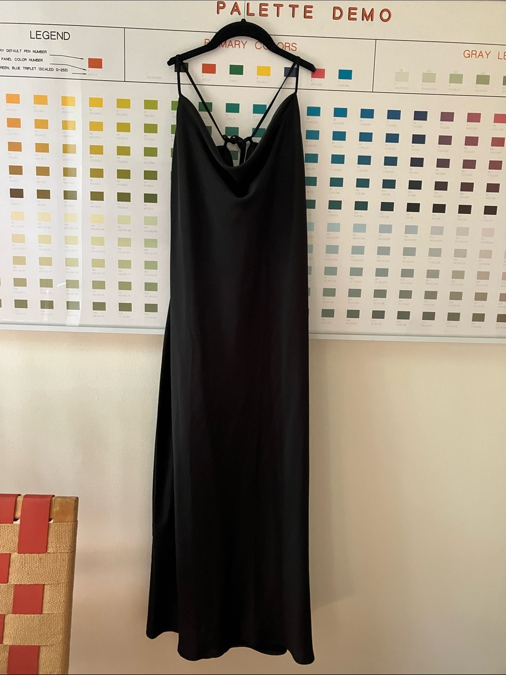 Old Navy Black Cowl-Neck Slip Maxi Dress